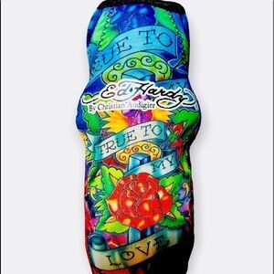 Ed Hardy original neoprene zipper bottle koozie